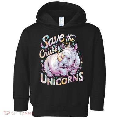 Save The Chubby Unicorns Funny Rhino Rhinoceros Toddler Hoodie