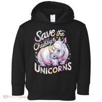 Save The Chubby Unicorns Funny Rhino Rhinoceros Toddler Hoodie thumb 0