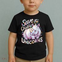 Save The Chubby Unicorns Funny Rhino Rhinoceros Toddler T-Shirt thumb 2