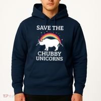 SAVE THE CHUBBY UNICORNS Gift Rhino Conservation Rainbow Hoodie thumb 2