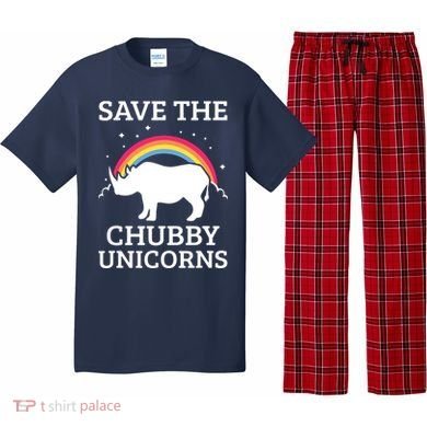 SAVE THE CHUBBY UNICORNS Gift Rhino Conservation Rainbow Pajama Set