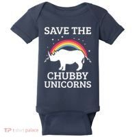 SAVE THE CHUBBY UNICORNS Gift Rhino Conservation Rainbow Baby Bodysuit thumb 0