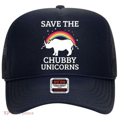 SAVE THE CHUBBY UNICORNS Gift Rhino Conservation Rainbow Hat