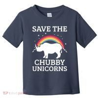 SAVE THE CHUBBY UNICORNS Gift Rhino Conservation Rainbow Toddler T-Shirt thumb 0