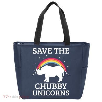 SAVE THE CHUBBY UNICORNS Gift Rhino Conservation Rainbow Tote Bag