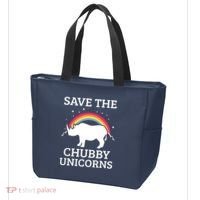 SAVE THE CHUBBY UNICORNS Gift Rhino Conservation Rainbow Tote Bag thumb 3