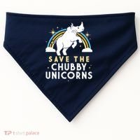 Save The Chubby Unicorns USA-Made Doggie Bandana thumb 0