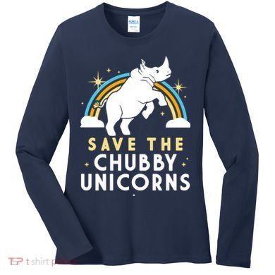 Save The Chubby Unicorns Women's Long Sleeve Shirt