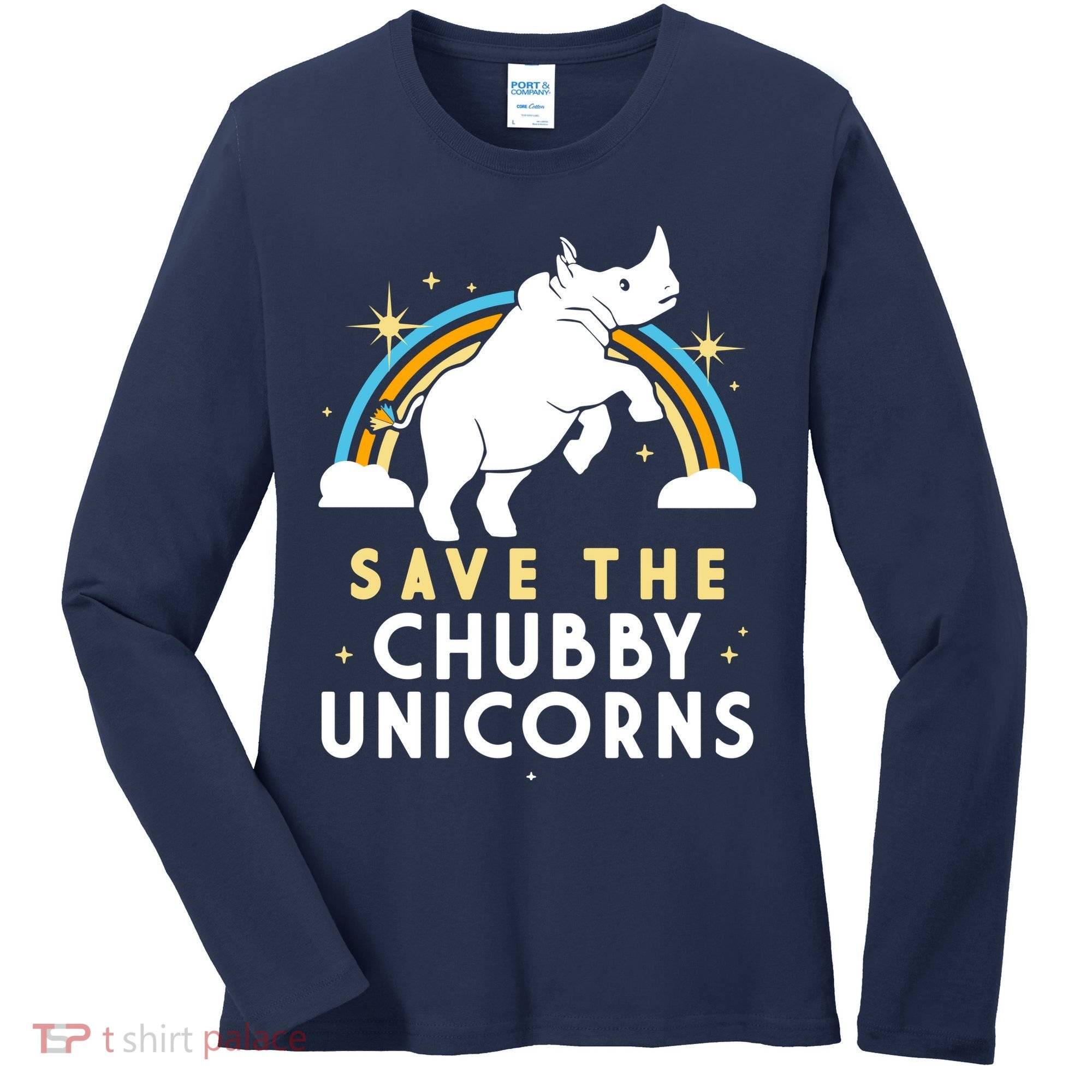 Save The Chubby Unicorns Women's Long Sleeve Shirt