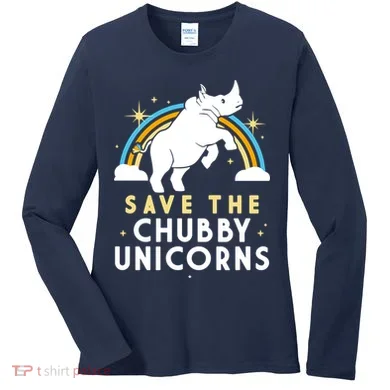 Save The Chubby Unicorns Women's Long Sleeve Shirt