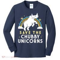 Save The Chubby Unicorns Kids Long Sleeve Shirt thumb 0