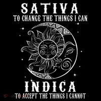 Sativa To Change The Things I Can Indica Cannabis Weed Women's Hoodie thumb 2