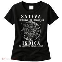 Sativa To Change The Things I Can Indica Cannabis Weed Women's T-Shirt thumb 0