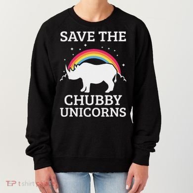 Save The Chubby Unicorns Rhino Rainbow Women's Sweatshirt