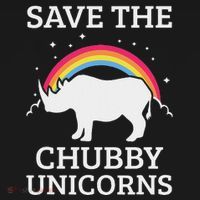 Save The Chubby Unicorns Rhino Rainbow USA-Made Doggie Bandana thumb 2