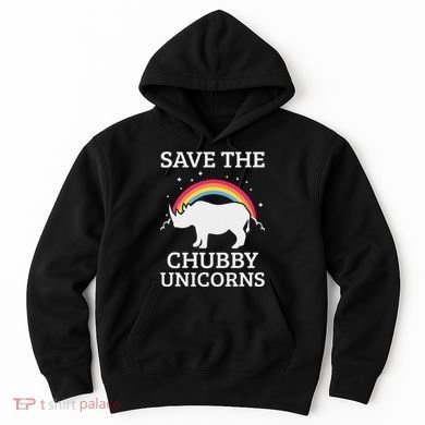 Save The Chubby Unicorns Rhino Rainbow Hoodie