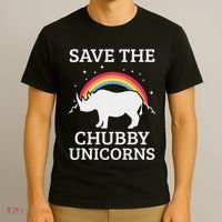 Save The Chubby Unicorns Rhino Rainbow T-Shirt thumb 3