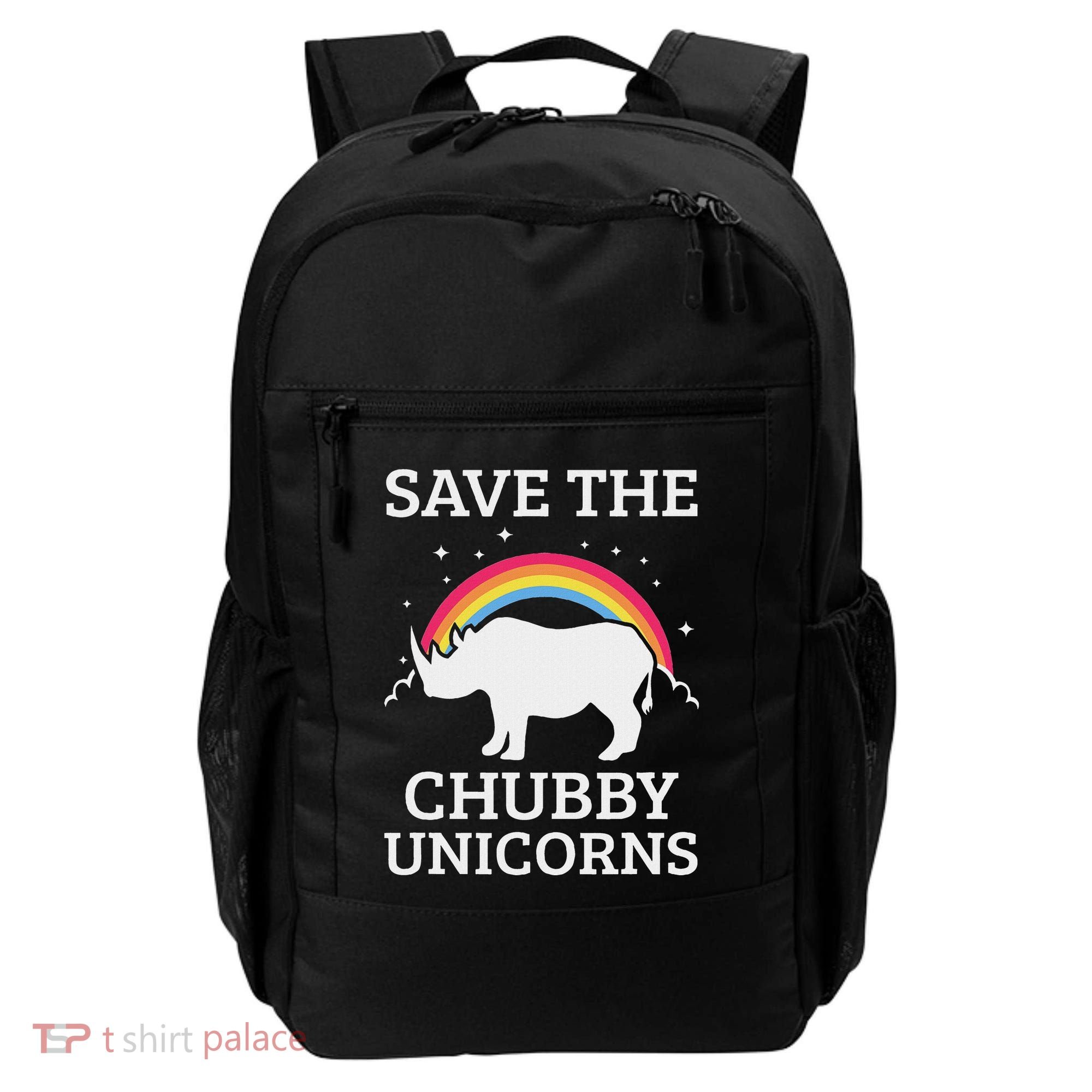 Save The Chubby Unicorns Rhino Rainbow Backpack