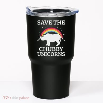 Save The Chubby Unicorns Rhino Rainbow Tumbler