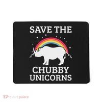 Save The Chubby Unicorns Rhino Rainbow Mousepad thumb 0