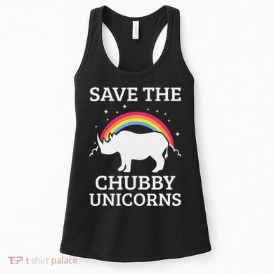 Save The Chubby Unicorns Rhino Rainbow Women's Tank Top