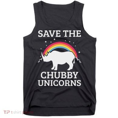 Save The Chubby Unicorns Rhino Rainbow Tank Top