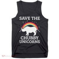 Save The Chubby Unicorns Rhino Rainbow Tank Top thumb 0