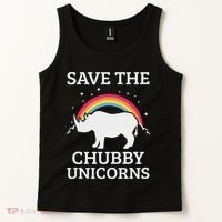 Save The Chubby Unicorns Rhino Rainbow Tank Top thumb 2