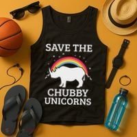 Save The Chubby Unicorns Rhino Rainbow Tank Top thumb 4