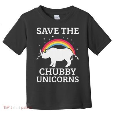 Save The Chubby Unicorns Rhino Rainbow Toddler T-Shirt