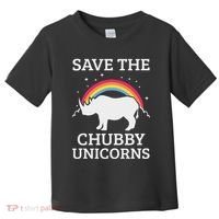 Save The Chubby Unicorns Rhino Rainbow Toddler T-Shirt thumb 0