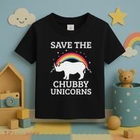 Save The Chubby Unicorns Rhino Rainbow Toddler T-Shirt thumb 3