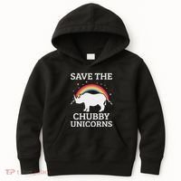 Save The Chubby Unicorns Rhino Rainbow Kids Hoodie thumb 0