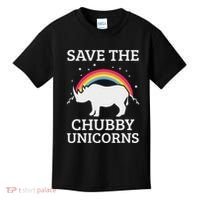 Save The Chubby Unicorns Rhino Rainbow Kids T-Shirt thumb 0