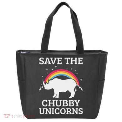 Save The Chubby Unicorns Rhino Rainbow Tote Bag