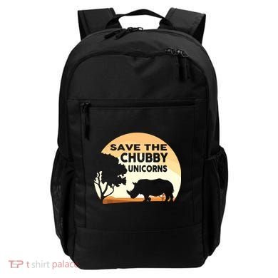 Save The Chubby Unicorns Fat Rhino Funny Backpack