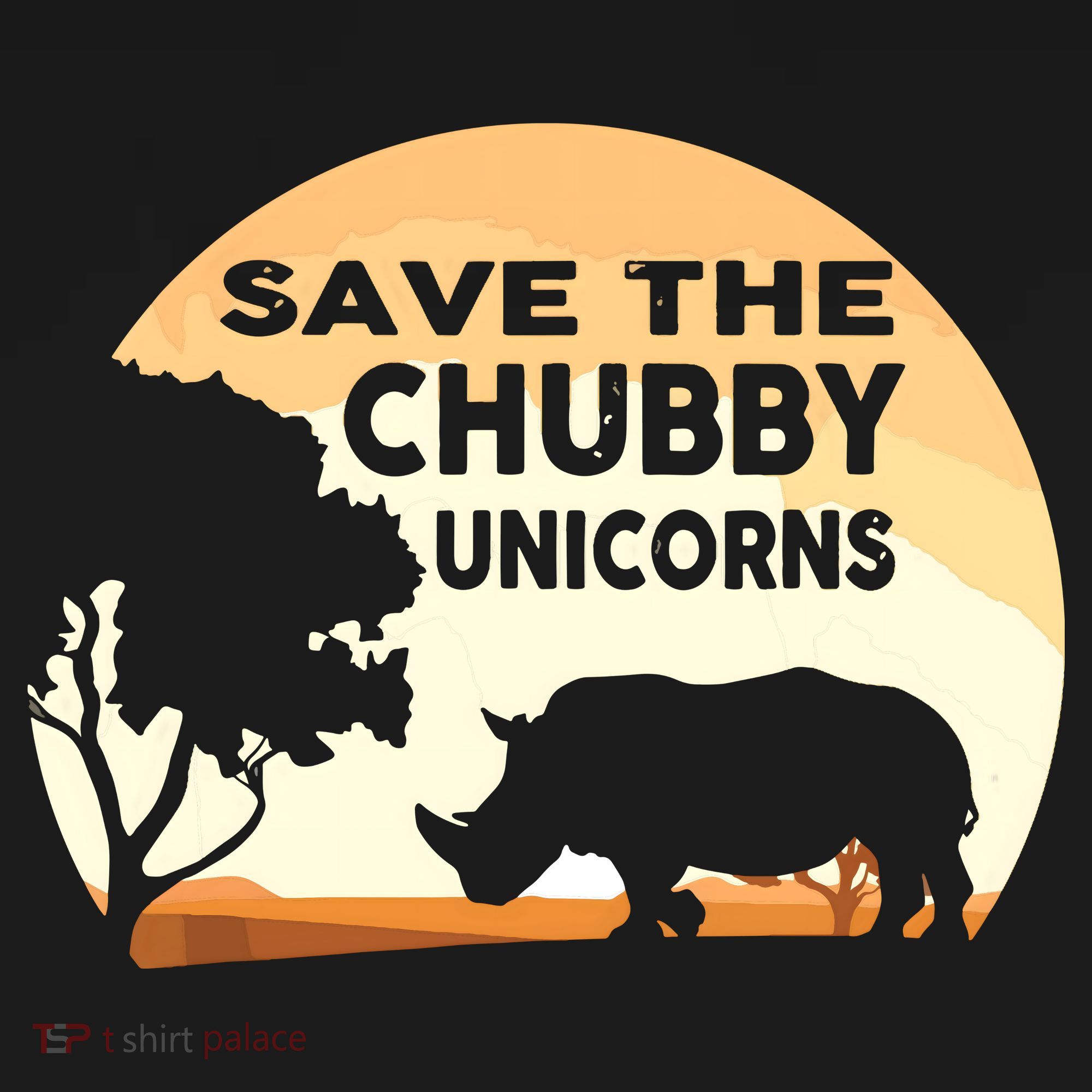 Save The Chubby Unicorns Fat Rhino Funny Backpack