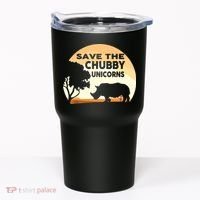 Save The Chubby Unicorns Fat Rhino Funny Tumbler thumb 0
