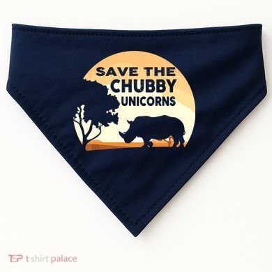 Save The Chubby Unicorns Fat Rhino Funny USA-Made Doggie Bandana