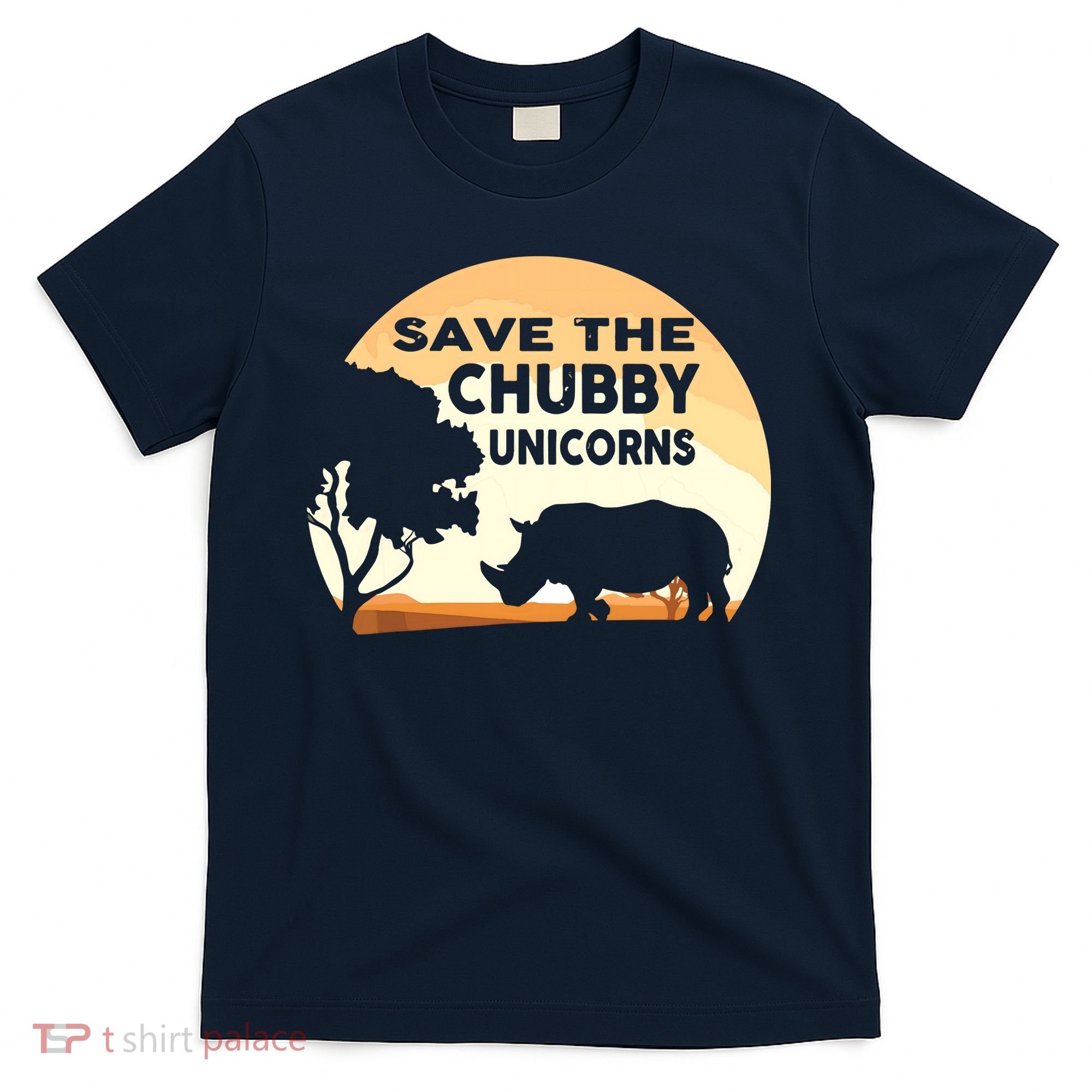 Save The Chubby Unicorns Fat Rhino Funny T-Shirt