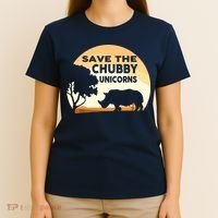 Save The Chubby Unicorns Fat Rhino Funny T-Shirt thumb 4