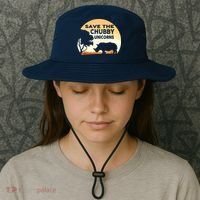 Save The Chubby Unicorns Fat Rhino Funny Bucket Hat thumb 3