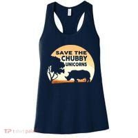 Save The Chubby Unicorns Fat Rhino Funny Women's Tank Top thumb 0