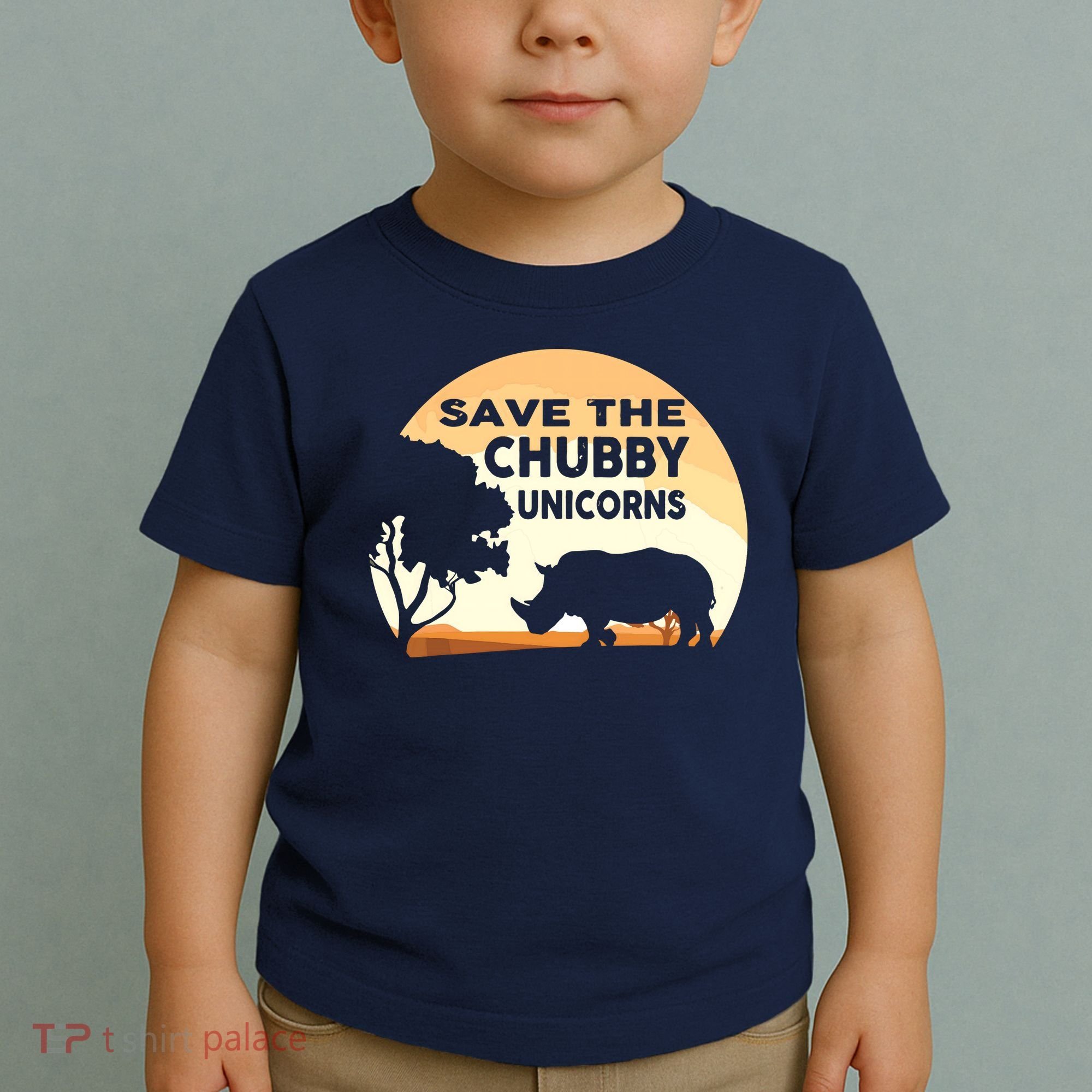 Save The Chubby Unicorns Fat Rhino Funny Toddler T-Shirt