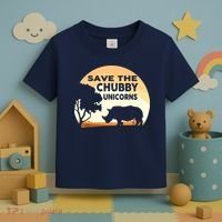 Save The Chubby Unicorns Fat Rhino Funny Toddler T-Shirt thumb 3