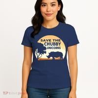 Save The Chubby Unicorns Fat Rhino Funny Women's T-Shirt thumb 4