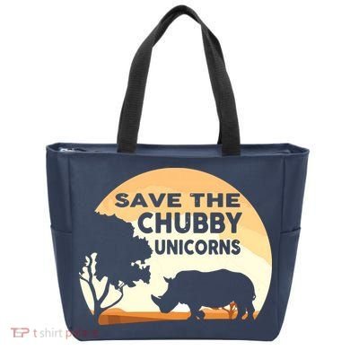 Save The Chubby Unicorns Fat Rhino Funny Tote Bag