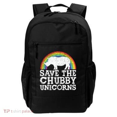 SAVE THE CHUBBY UNICORNS Gift Rhino Conservation Rainbow Backpack