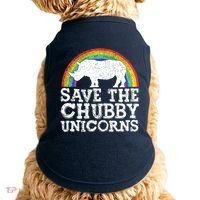 SAVE THE CHUBBY UNICORNS Gift Rhino Conservation Rainbow Doggie Tank thumb 0