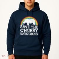 SAVE THE CHUBBY UNICORNS Gift Rhino Conservation Rainbow Hoodie thumb 2